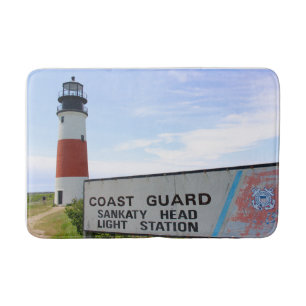 Sankaty Head Lighthouse, Nantucket MA Bath Mat Badematte