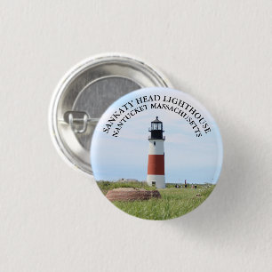 Sankaty Head Lighthouse, Nantucket MA Button