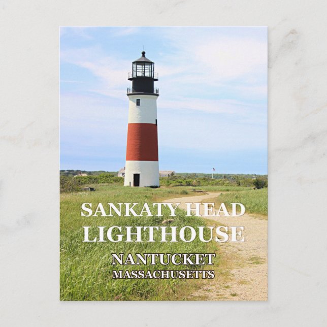 Sankaty Head Lighthouse, Nantucket MA Postcard Postkarte (Vorderseite)