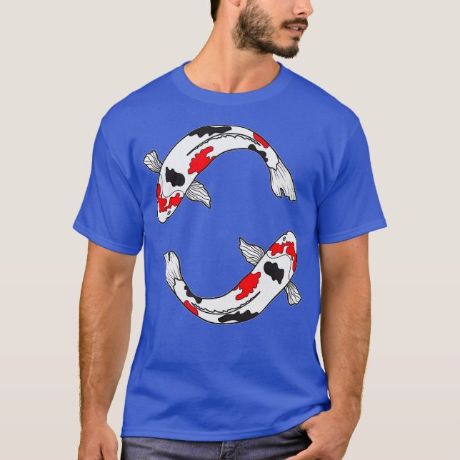 Sanke Koi Fish Design für Besitzer von Koi Pond T-Shirt (Vorderseite)