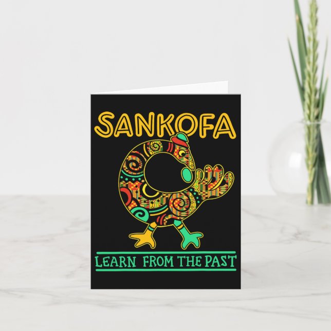 Sankofa African Bird Black History Monat Juni Karte (Vorderseite)