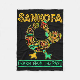 Sankofa Afrikanischer Vogel Schwarzer Geschichtsmo Fleecedecke