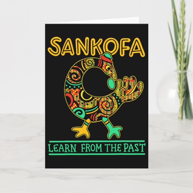 Sankofa Afrikanischer Vogel Schwarzer Geschichtsmo Karte (Vorderseite)