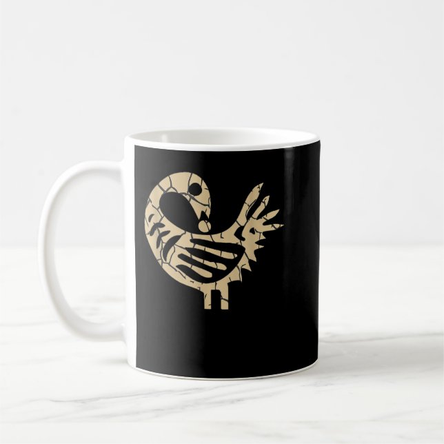 Sankofa Bird Blume Afrocentric Adinkra Symbol Kaffeetasse (Links)