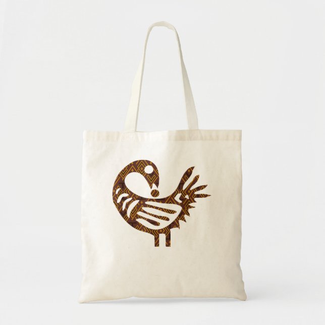 Sankofa Bird Simple Pattern Afrocentric Adinkra Sy Tragetasche (Vorne)