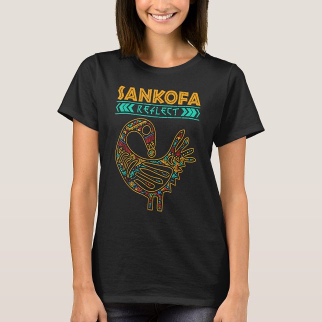 Sankofa Black History Afro African Pride Men Women T-Shirt (Vorderseite)