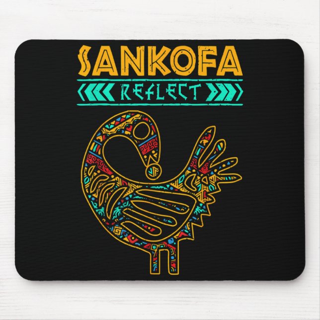 Sankofa Black History Afro Afrikanischer Stolz Män Mousepad (Vorne)