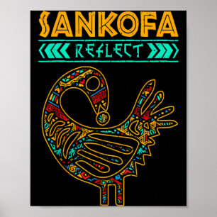 Sankofa Black History Afro Afrikanischer Stolz Män Poster