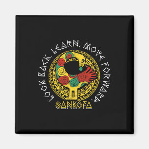 Sankofa Black History Monte Adinkra Ghana Magnet
