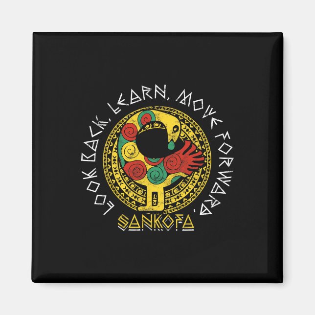 Sankofa Black History Monte Adinkra Ghana Magnet (Vorne)