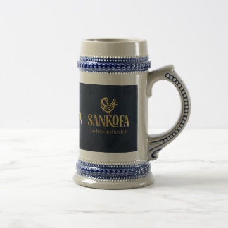 Sankofa — Geh zurück und hol es" Ghana Erbe Typ Bierglas