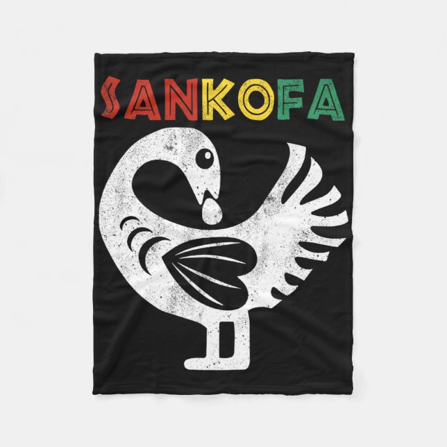 Sankofa Juneteenth Ghana Adinkra Symbol Sankofa Fleecedecke (Vorderseite)