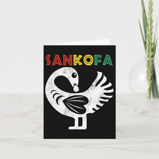 Sankofa Juneteenth Ghana Adinkra Symbol Sankofa Karte (Vorderseite)