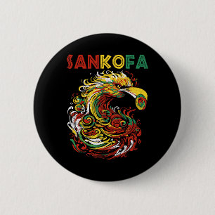 Sankofa Juneteenth Ghana Sankofa Symbol Adinkra Button