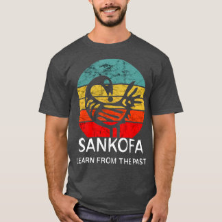 Sankofa Retro Vintag lernen aus der Vergangenheit  T-Shirt