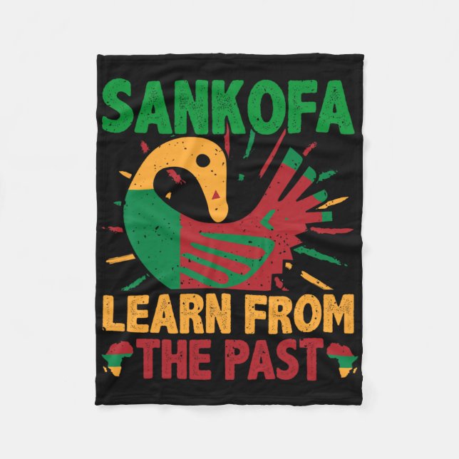 Sankofa Symbol And Adinkra Ghana For Black History Fleecedecke (Vorderseite)