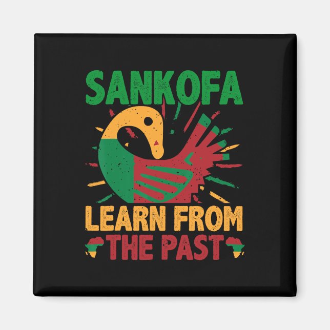 Sankofa Symbol And Adinkra Ghana For Black History Magnet (Vorne)