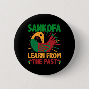 Sankofa-Symbol und Adinkra Ghana für die schwarze  Button