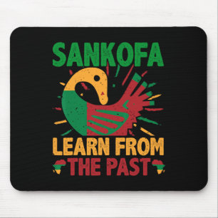 Sankofa-Symbol und Adinkra Ghana für die Schwarze Mousepad