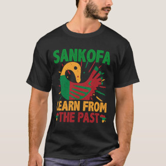 Sankofa-Symbol und Adinkra Ghana für die schwarze  T-Shirt