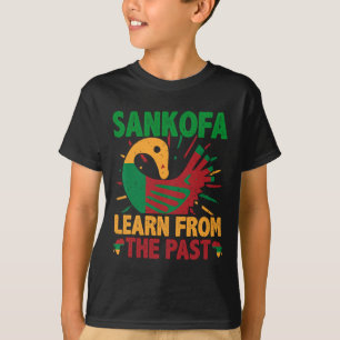 Sankofa-Symbol und Adinkra Ghana für die schwarze T-Shirt