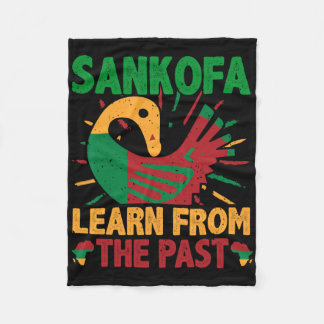 Sankofa-Symbol und Adinkra Ghana für Schwarze Gesc Fleecedecke