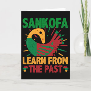 Sankofa-Symbol und Adinkra Ghana für schwarze Gesc Karte