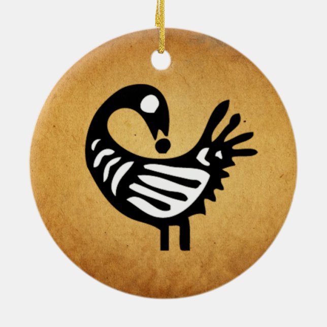 Sankofa Verzierung Keramikornament (Hinten)