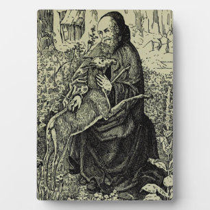Sankt Ägidius der Einsiedler Fotoplatte