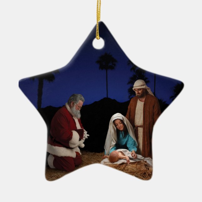 Sankt an der Geburt Christissternverzierung Keramik Ornament (Vorne)
