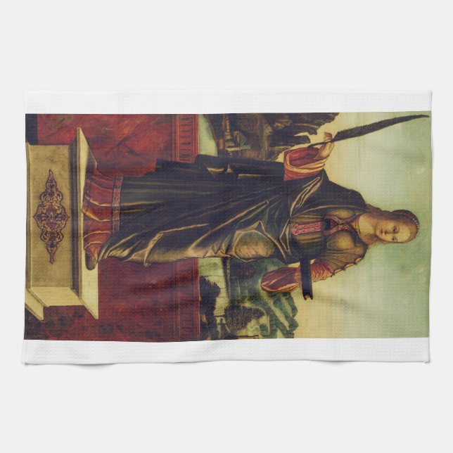 Sankt Anastasia von Rom Geschirrtuch (Horizontal)