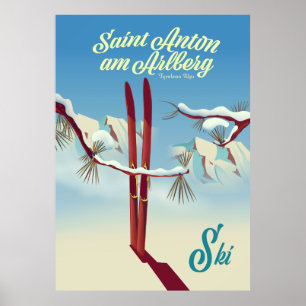 Sankt Anton am Arlberg, Tiroler Alpen, Österreich Poster