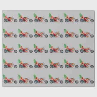 Sankt auf einem Motorrad-Packpapier Geschenkpapier