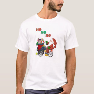 Sankt auf Fahrrad HoHoHo Weiß-T - Shirt