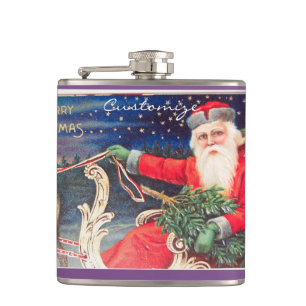 Sankt auf Sleigh Thunder_Cove Vintag Flachmann