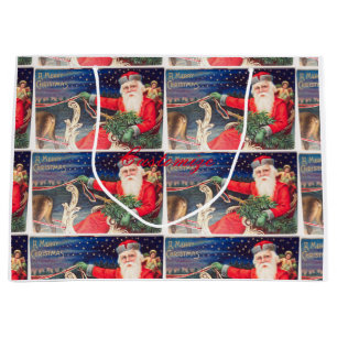 Sankt auf Sleigh Thunder_Cove Vintag Große Geschenktüte