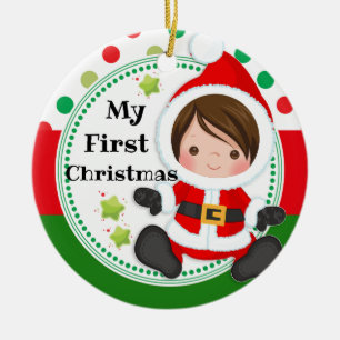 Sankt-Baby mein erstes 1. Weihnachten Keramik Ornament