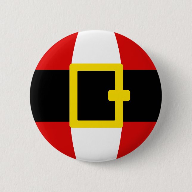 Sankt Bauch-Gurt-Weihnachtstagesentwurf Button (Vorderseite)