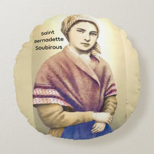 Sankt Bernadette Soubirous Rundes Kissen