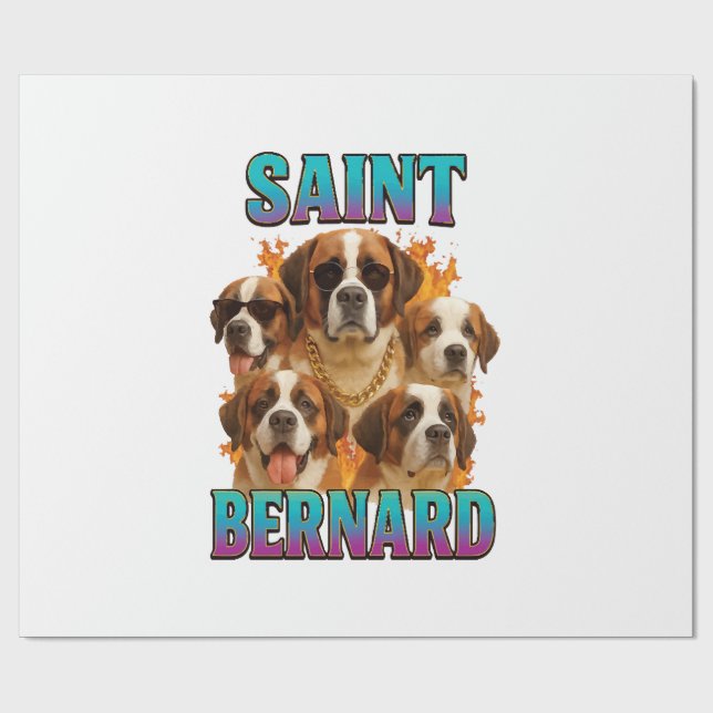 Sankt Bernhard  Geschenkpapier (Flach)