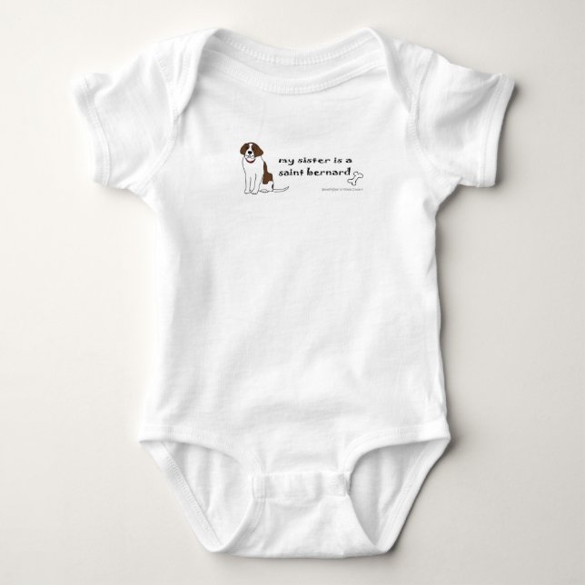 sankt bernhardshund baby strampler (Vorderseite)