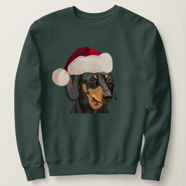 Sankt-Dackel-Weihnachten Sweatshirt (Design vorne)