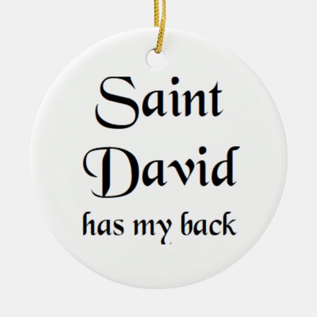 Sankt David Keramik Ornament (Vorne)