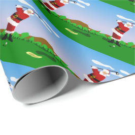 Sankt, die Golf spielt Geschenkpapier
