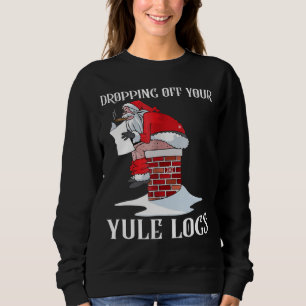 Sankt, die weg vom Weihnachten fällt, zeichnet Sweatshirt