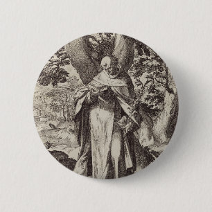 Sankt Dominikus kastilischer katholischer Priester Button