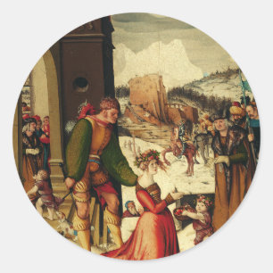 Sankt Dorothea von Caesarea Runder Aufkleber