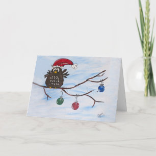 Sankt-Eulen-Weihnachtskarte Feiertagskarte