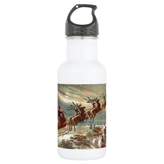 Sankt Flys über Dach-Spitzen Edelstahlflasche (Vorderseite)