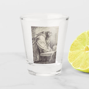 Sankt Franziskus von Assisi Gründer des Franziskan Schnapsglas